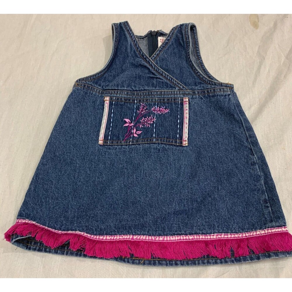 EMMAS GARDEN GIRLS JEANS SLEVELESS DRESS SIZE 24 MONTHS